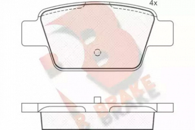R BRAKE rb1503 -  Комплект тормозных колодок, дисковый тормоз